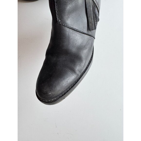 ACNE STUDIOS Pistol Black Leather Block Heel Ankle Boots, Size 38 - Picture 6 of 16